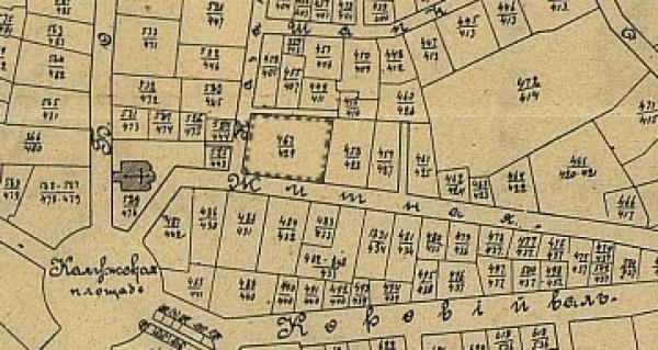 Домовладение полицейского дома 258/239 выделено контуром. Фото: Вся Москва, 1904 Домовладение полицейского дома 258/239 выделено контуром. Фото: Вся Москва, 1904