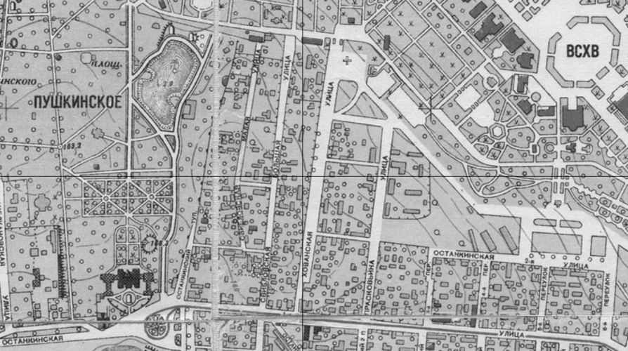 Генеральный план Москвы 1952 г. Источник: retromap.ru​
