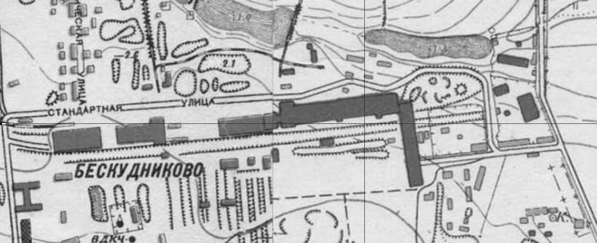 Фрагмент Генерального плана Москвы 1952 г. Источник: retromap.ru Фрагмент Генерального плана Москвы 1952 г. Источник: retromap.ru
