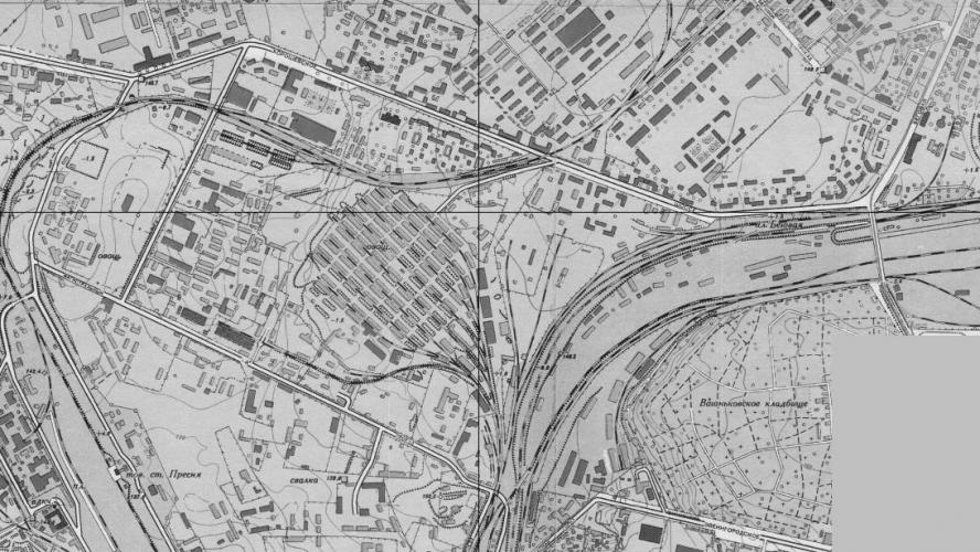 Фрагмент Генерального плана Москвы 1952 г. Источник: retromap.ru Фрагмент Генерального плана Москвы 1952 г. Источник: retromap.ru