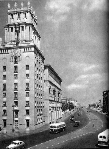 Площадь Калужской заставы 1950–1955 гг. (датировано PastVu). Фото: PastVu