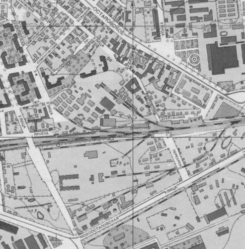Фрагмент генерального плана Москвы 1952 г. Источник: retromap.ru