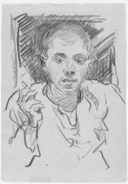 С. Гершов. Курящий зэк. Конец 1940-х гг. Воркута. Бумага, карандаш. Фото: архив общества «Мемориал» С. Гершов. Курящий зэк. Конец 1940-х гг. Воркута. Бумага, карандаш. Фото: архив общества «Мемориал»