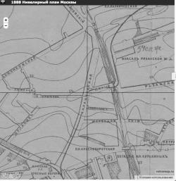 Каланчевская площадь на плане Москвы 1888 г. 