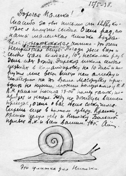 Письмо А. А. Баландина из ссылки. 1938. Фото: memorial.krsk.ru