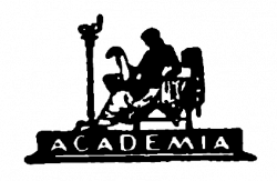 Издательская марка «Academia» работы Г. П. Любарского. Источник: «Academia». 1922–1937. Выставка изданий и книжной графики. М.: Книга, 1980 Издательская марка «Academia» работы Г. П. Любарского. Источник: «Academia». 1922–1937. Выставка изданий и книжной графики. М.: Книга, 1980