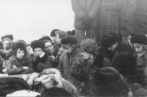 Митинг памяти Джона Леннона на Ленинских горах. 21.12.1980