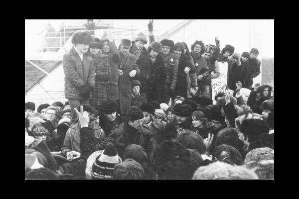 Митинг памяти Джона Леннона на Ленинских горах. 21.12.1980