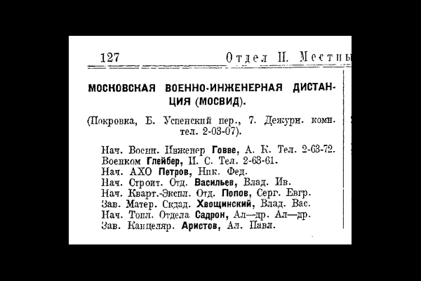 Мосвид. Источник: Вся Москва.1923