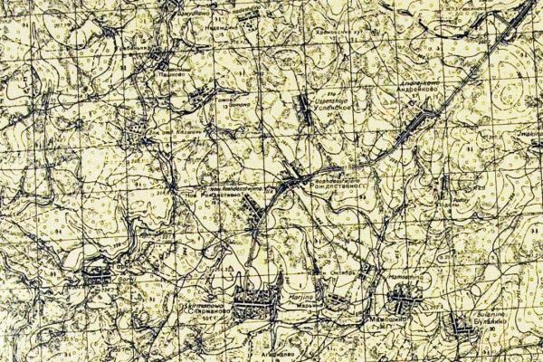 Деревни Шилово и Марьино на карте 1938 года. Источник: wwii-photos-maps.com