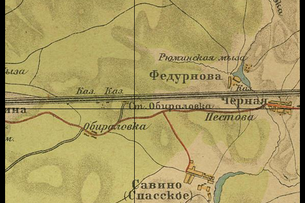 Обираловка. Карта окрестностей Москвы. 1923 г. Источник: retromap.ru