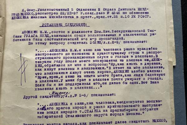 Дело Максима Михайловича Аношкина.