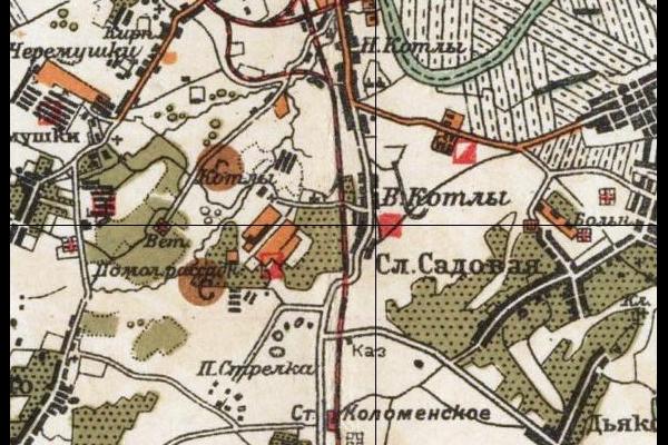 Помологический рассадник на карте Москвы 1933 года. Источник: retromap.ru